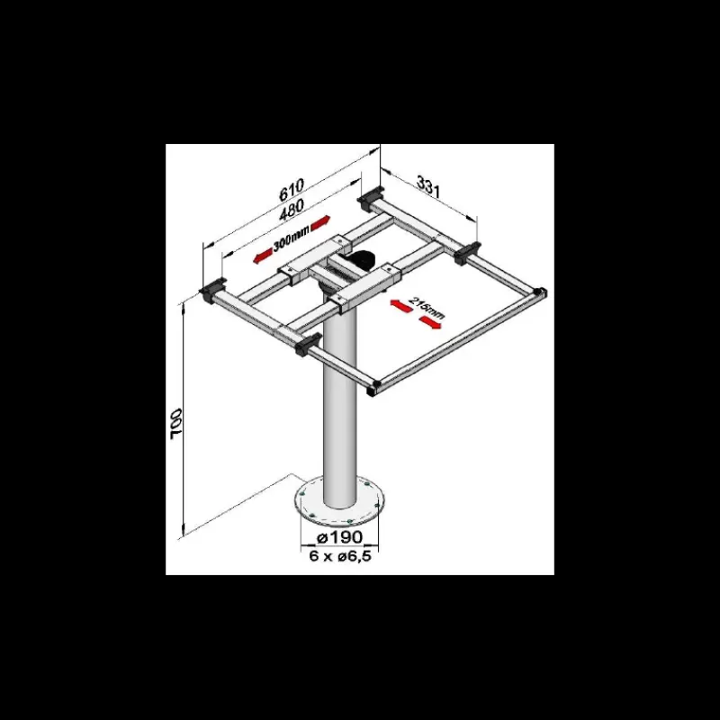 Best ILSE Pied de table 3979 ANI Table & Pied·Pied De Table|Equipement Intérieur·Plateau & Pied De Table Fixe