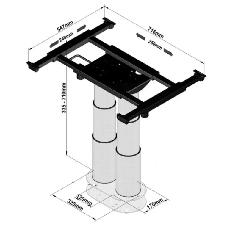 ILSE Pied de table 7329 GX8RE*Ilse Technik Clearance