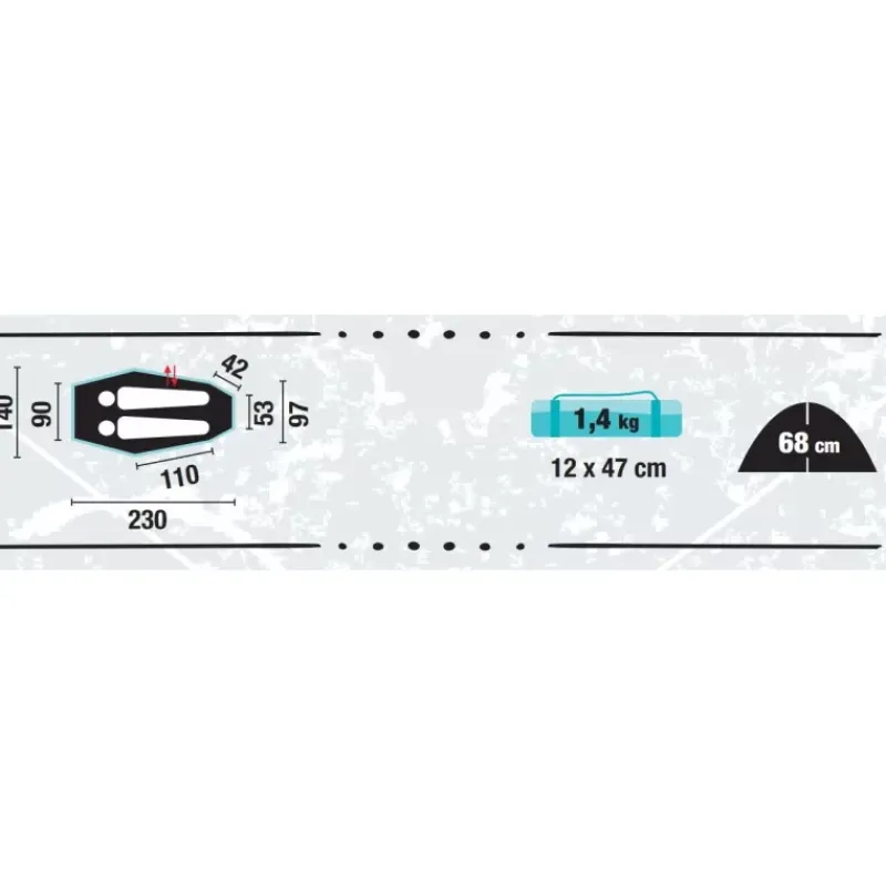Best Himalaya 4000 Toile De Tente À Armature·Tente 2 Personnes