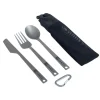 New Set de 3 couverts titane Cuisine & Vaisselle·Couteau & Couvert|Ustensile De Cuisine & Vaisselle·Couvert De Table