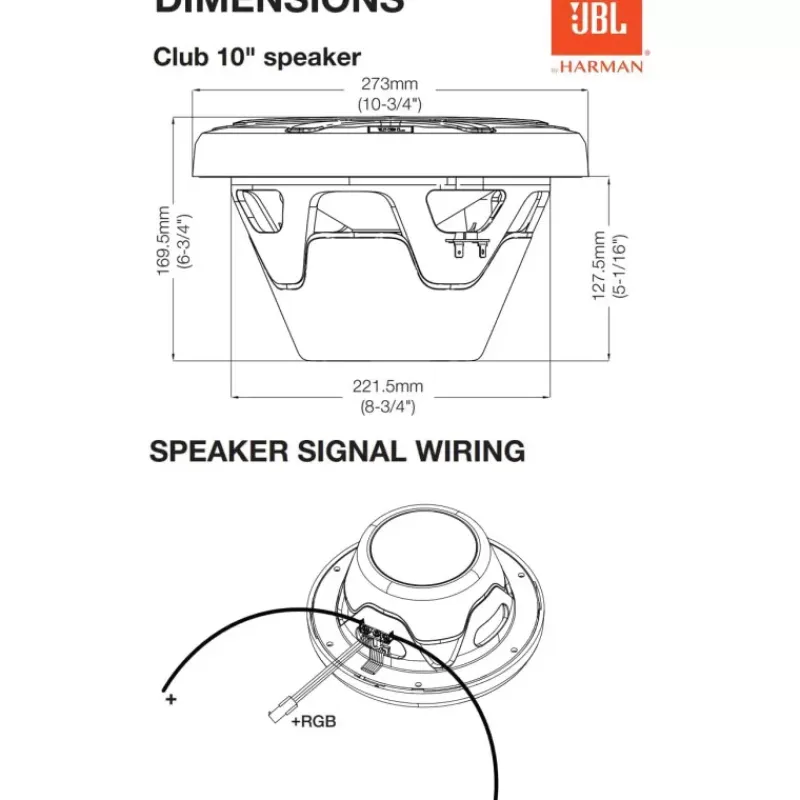 Club Marine 10 | Subwoofer 10"*JBL Hot