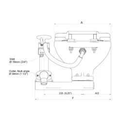 Clearance JOHNSON AquaT Manual Comfort Wc À Bord·Wc Marins
