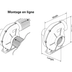 Hot JOHNSON Ventilateur AirV Flex 4-550 Equipement Moteur In-Bord·Ventilation