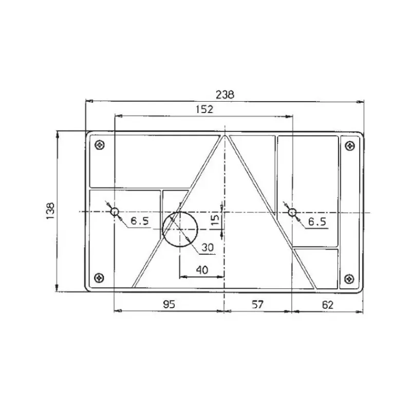 Feu 5 fonctions 200 x 110 mm*Jokon Discount