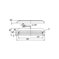 Discount 3ème feu stop 385 x 97 x 40 mm Eclairage & Lampe·Feu De Signalisation Arrière