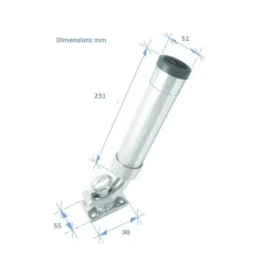 Hot Porte canne orientable Inox Accastillage De Pont·Porte-Canne À Pêche
