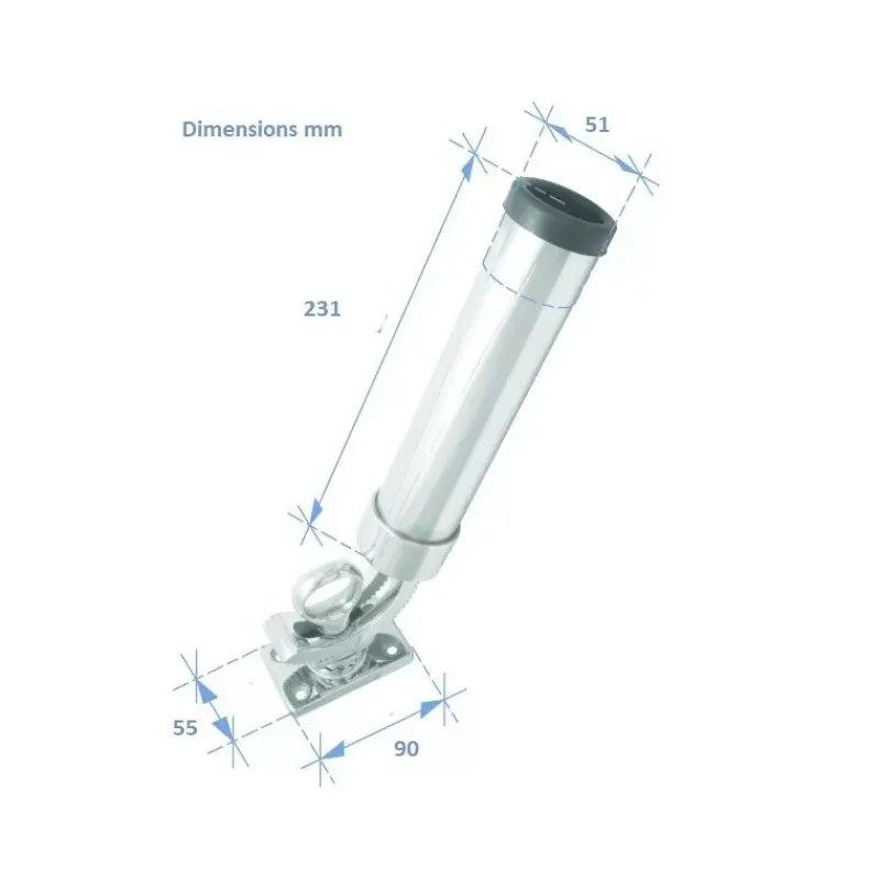Hot Porte canne orientable Inox Accastillage De Pont·Porte-Canne À Pêche