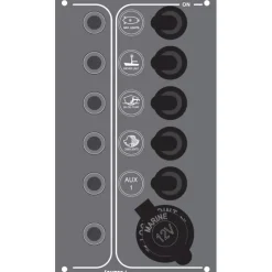 Tableau électrique 5 Disjoncteurs + 12 V*Lalizas Sale