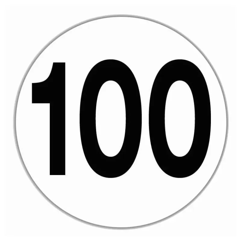 Disque limitation vitesse 100 km/h*Lilie
