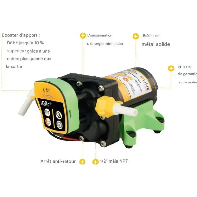 Best IQflo WhiteYELLOW 11,1 L/min | 3 soupapes Groupes D'Eau & Pompe·Pompe Automatique|Groupe D'Eau & Pompe·Pompe Automatique