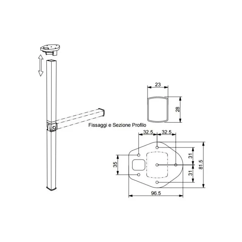 LIPPERT Astro 1 articulé 310 - 740 mm*Lippert Components Outlet