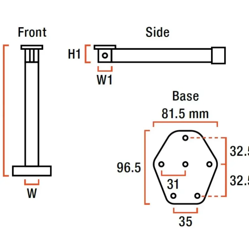 LIPPERT Astro 2 articulé 75 - 720 mm*Lippert Components Sale