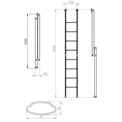 Hot LIPPERT Echelle Titta Strong 200 cm Tente De Toit, Barre De Toit, Coffre & Échelle·Échelle De Toit