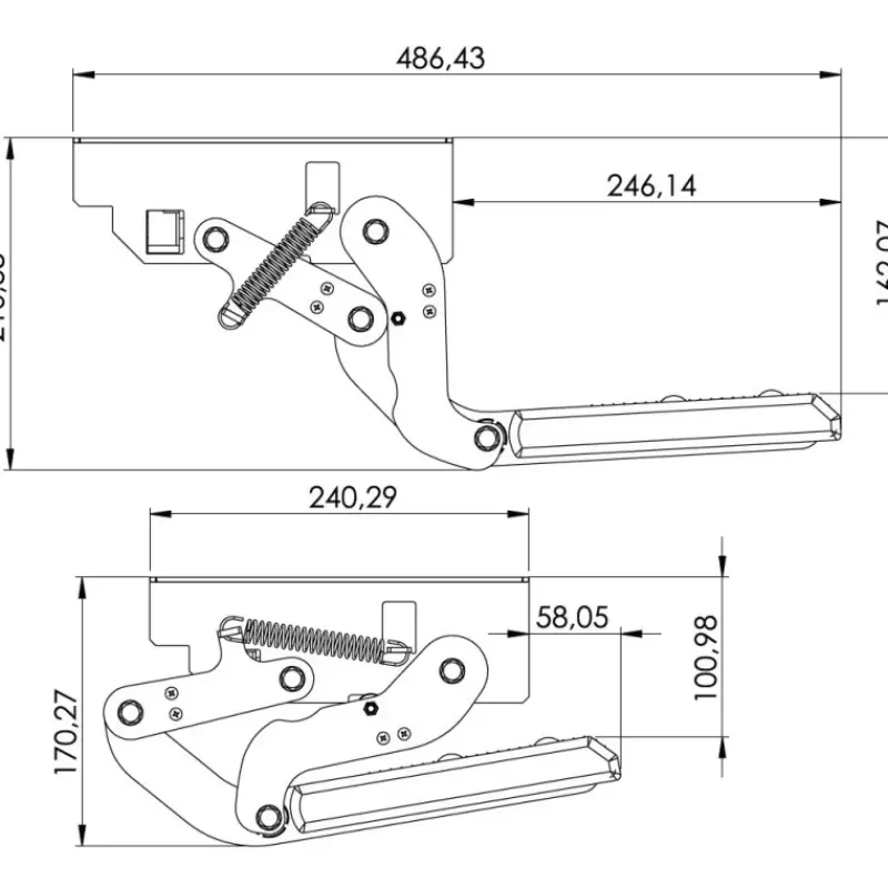 LIPPERT Marchepieds Serie T manuel Accessoire Extérieur·Marchepieds