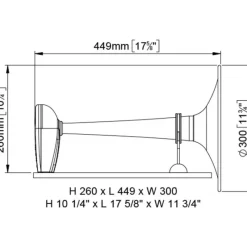 Avertisseur MA1-C 12V électro-pneumatique*Marco New