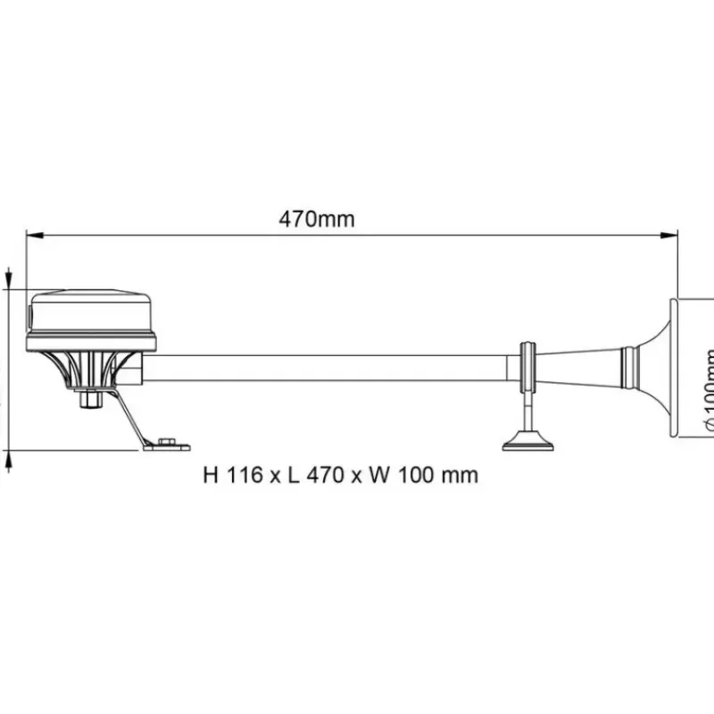 EM1 Avertisseur inox L 470 mm*Marco Best