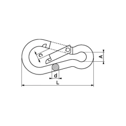 Mousqueton Inox sans oeil*Marinox Discount