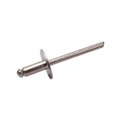 Rivet tête plate large alu/acier | ø 4 mm*Marinox New