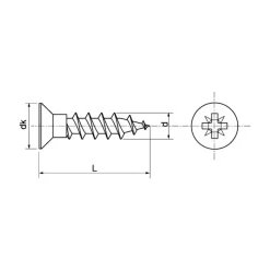 Vis bois / agglo inox A4 T.F | ø 4 mm*Marinox Outlet
