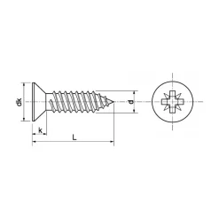 Hot Vis tôle inox A4 T.F Pozi | ø 4,2 mm Visseries·Vis À Tôle|Visserie·Vis Tôle