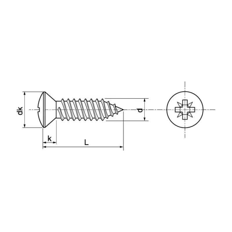 Hot Vis tôle inox A4 T.F.B Pozi | ø 6,4 mm Visseries·Vis À Tôle|Visserie·Vis Tôle