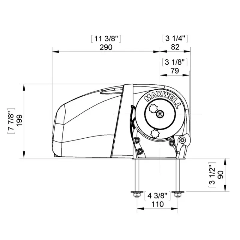 Guindeau HRC10-10 24V | 1200W | Barbotin 10 MM*MAXWELL New