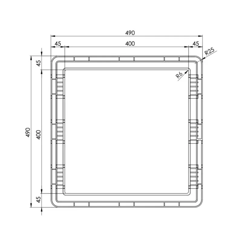 Sale Cadre d'adaptation 40 x 40 cm | Ducato X250 X290 Lanterneau·Matériel De Montage