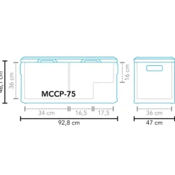 Discount Cool Box MCCP-75 AC/DC Dual Zone Le Froid Au Camping·Glacière Électrique|Glacière·Glacière À Compression
