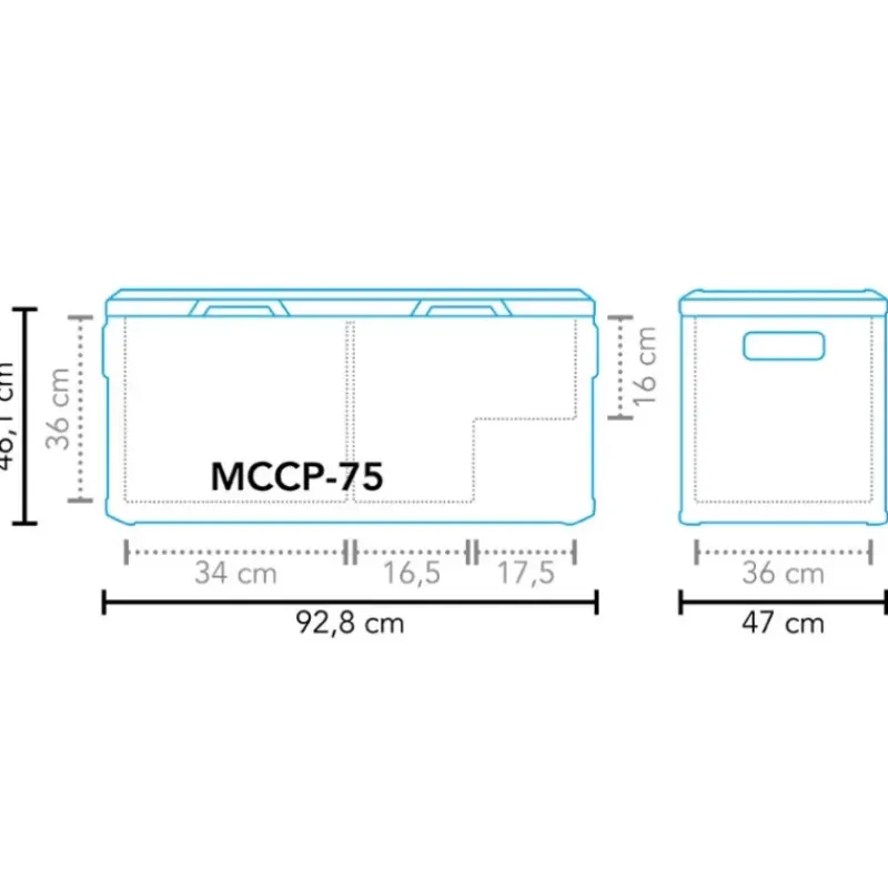 Discount Cool Box MCCP-75 AC/DC Dual Zone Le Froid Au Camping·Glacière Électrique|Glacière·Glacière À Compression