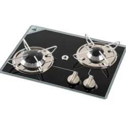 Clearance NAVY LOAD Réchaud Cristal 2 feux | 380 x 280 mm Appareil De Cuisson Intérieur·Plaque De Cuisson Gaz|Cuisson Intérieure, Réchaud Et Réchaud-Four·Réchaud Et Plaque De Cuisson Gaz