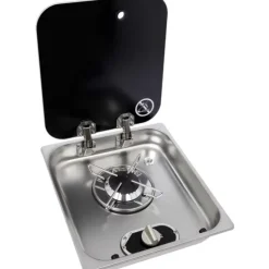 Discount NAVY LOAD Réchaud inox 1 feu | à couvercle | 352 x 322 mm Appareil De Cuisson Intérieur·Plaque De Cuisson Gaz|Cuisson Intérieure, Réchaud Et Réchaud-Four·Réchaud Et Plaque De Cuisson Gaz