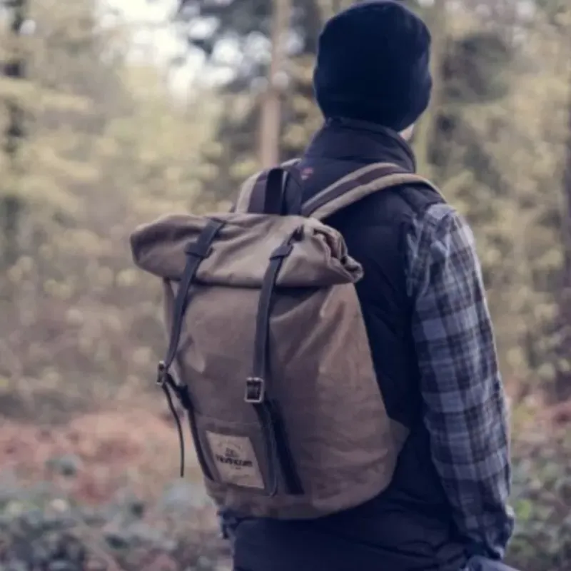 Sale Waxed Canvas Backpack Bagagerie·Sac À Dos Randonnée|Bagagerie·Sac À Dos Balade