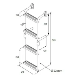 Sale Echelle étroite pliable à 90° Échelle, Plateforme & Delphinière·Echelle De Bain Fixe