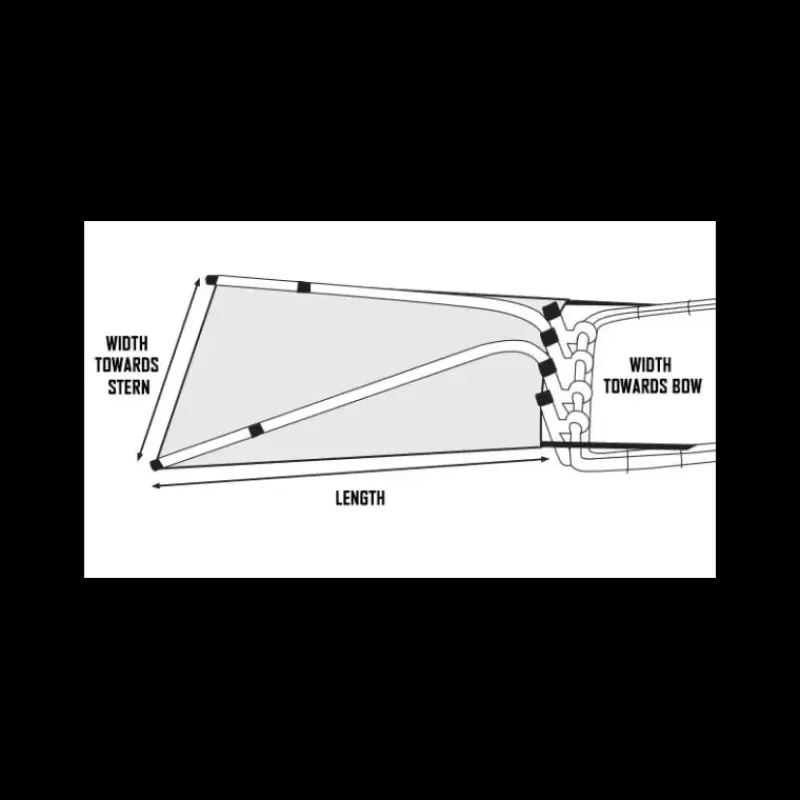 Outlet Extension arrière de T-Top Confort Extérieur - Cockpit·Accessoires Bimini & Taud De Soleil|Poste De Pilotage·Roll-Bar, T-Top, Anneau De Traction & Arceau