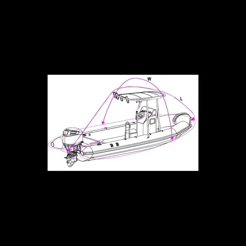 Sale Taud pour semi-rigide avec T-Top Moteur Hors-Bord Thermique & Équipements·Housse & Taud De Bateau