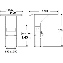 Hot T-Top alu ø 32 mm Poste De Pilotage·Roll-Bar, T-Top, Anneau De Traction & Arceau