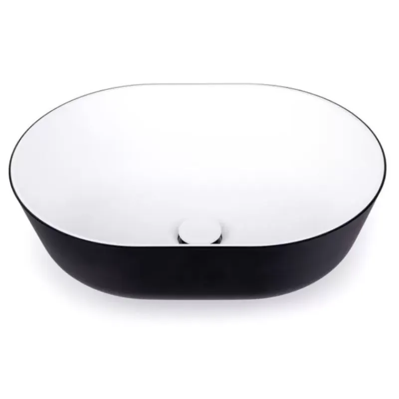Discount Lavabo ovale à poser bicolore Evier, Lavabo & Receveur·Lavabo De Salle De Bain|Lavabo, Évier & Receveur·Lavabos Pour Salle De Bain