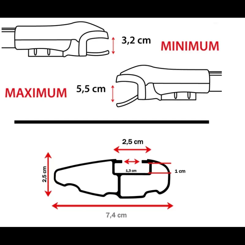 Clearance Barres de toit Elegance X 3 Renault Trafic 3 Tente De Toit, Barre De Toit, Coffre & Échelle·Rail & Barre De Toit