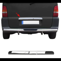 Best Couvre éclairage de plaque inox MB Vito W638 Mercedes Vito / Viano|Accessoire Extérieur·Moulure & Protection Carrosserie