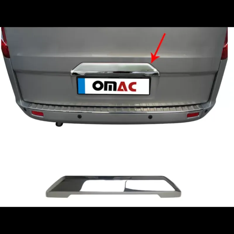 Hot Couvre éclairage de plaque hayon inox Ford Custom Ford Transit|Accessoire Extérieur·Moulure & Protection Carrosserie