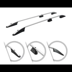 Rails de toit gris MB Vito 2*OMAC