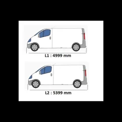Rails de toit gris Renault Trafic 3*OMAC Hot