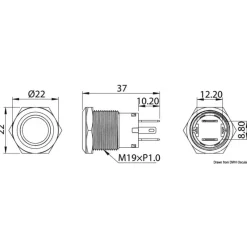 Interrupteur IP67 12V*ONPOW Hot