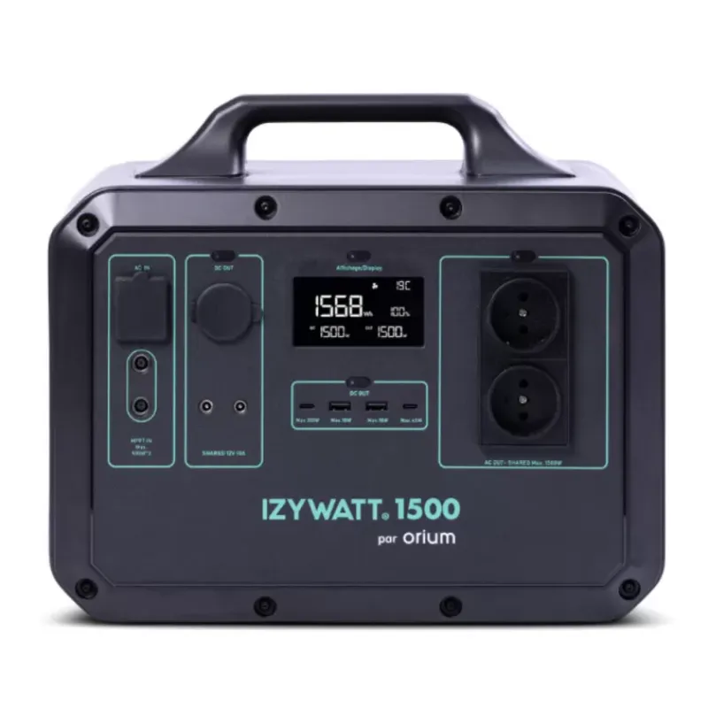 Pack IZYWATT 1500 + Panneau solaire pliant 400W Electricité & Éclairage·Batterie Nomade & Groupe Électrogène Solaire|Batterie·Batterie Nomade Et Station D'Énergie
