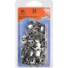 New 15 Boutons pressions inox Visseries·Divers : Vis Canon, Goupille, Tige Filetée, Goupille, Insert|Rideau Isolant, Volet & Moustiquaire·Conception Rideau & Mercerie