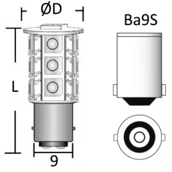 Ampoule LED 12 V | Culot BA9S*Osculati Hot