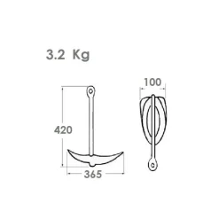 Discount Ancre grappin Accessoire Pêche|Mouillage, Ancre, Chaîne & Bouée·Ancre
