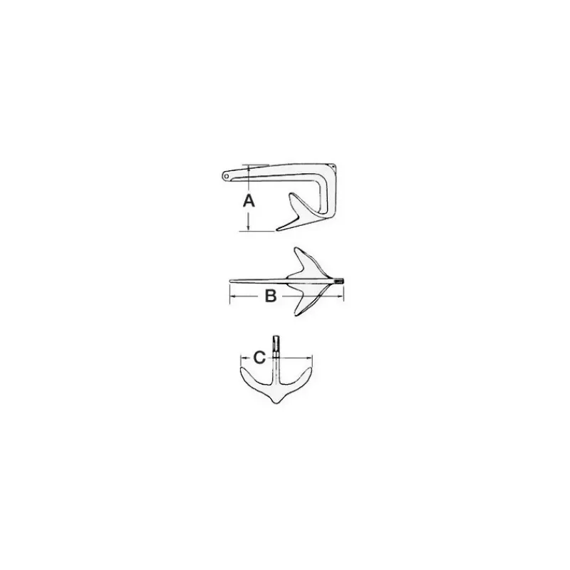 Ancre Trefoil acier*Osculati Clearance