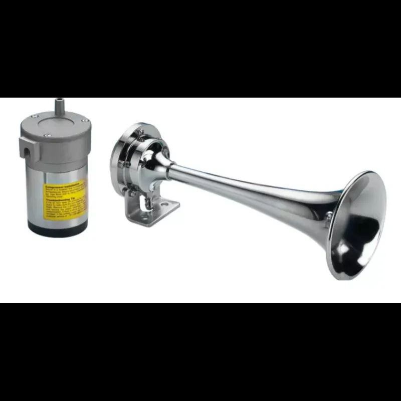 Online Avertisseur chromé 1 corne 12/24 V Poste De Pilotage·Avertisseur