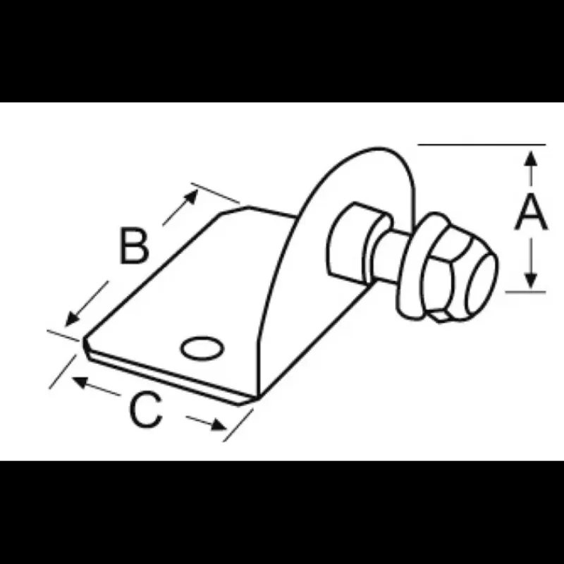 Hot Axe de fixation avec rotule 90° Ameublement & Quincaillerie Intérieure·Vérin & Compas|Quincaillerie Marine·Compas & Vérin